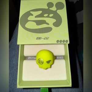 Bandage Boy by OFFgod neon green ring one size.